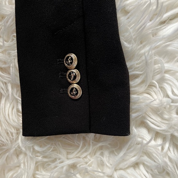 🔥NWT ZARA🔥Tailored Double Breasted Black Blazer - Picture 6 of 12